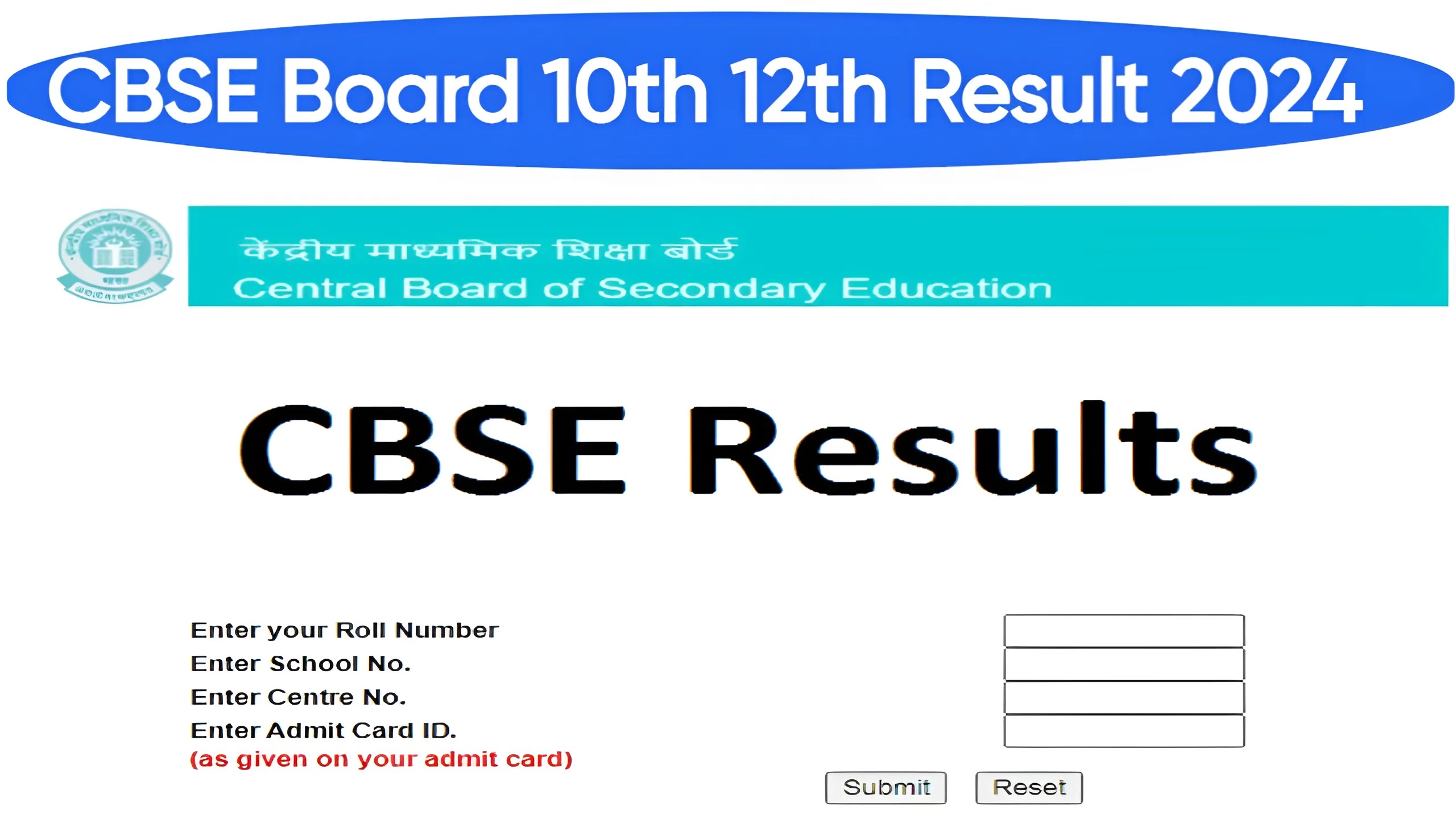 CBSE Board 2024 Result, CBSE 10th 12th Board Result 2024